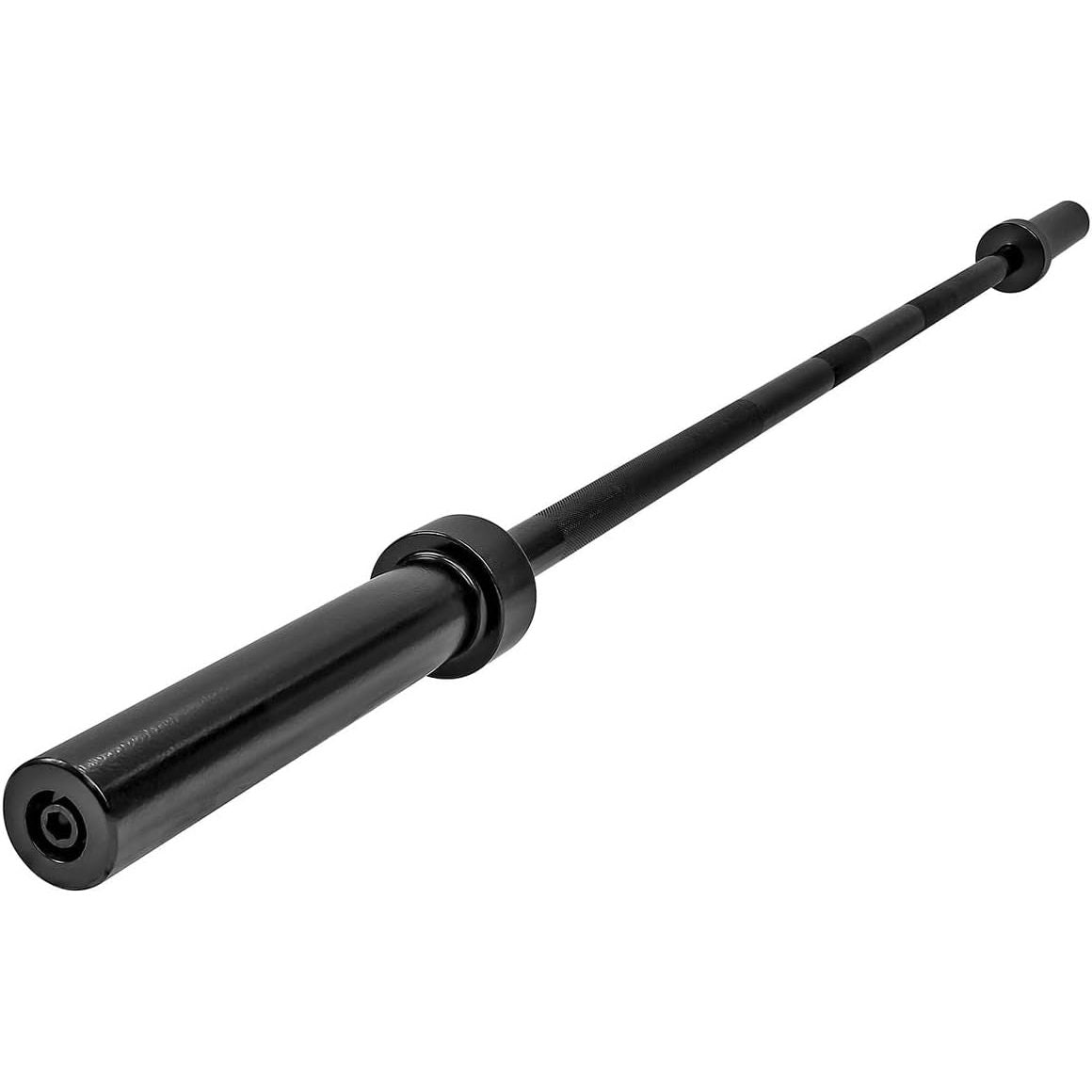 6-Foot Barbell Bar for 2-Inch Weight Plates by CAPHAUS, Chrome or Black Weightlifting Bar for Strength Training and Home Gym Workouts