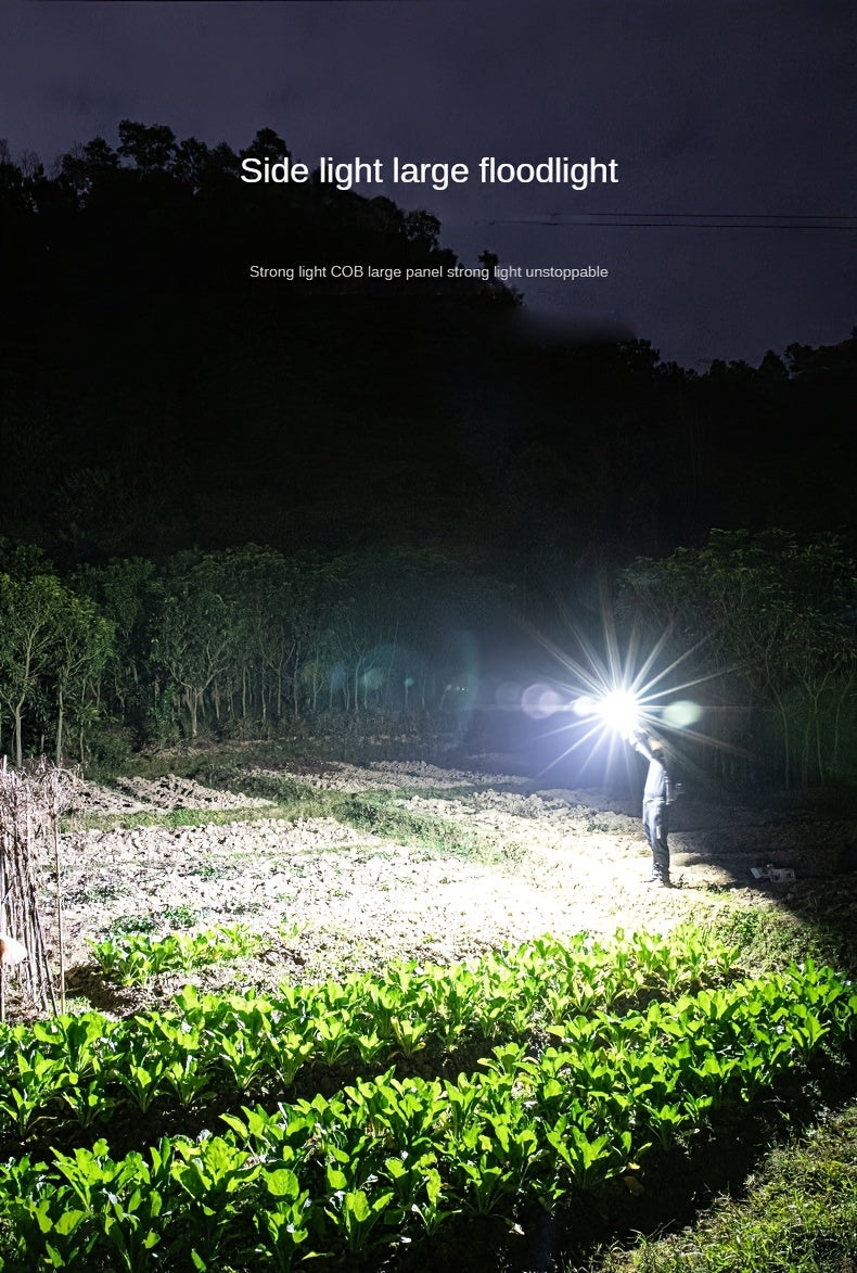 2400mAh Rechargeable LED Flashlight with Zoom and Adjustable Brightness, Portable Handheld Outdoor Light in Single or Two-Piece Options