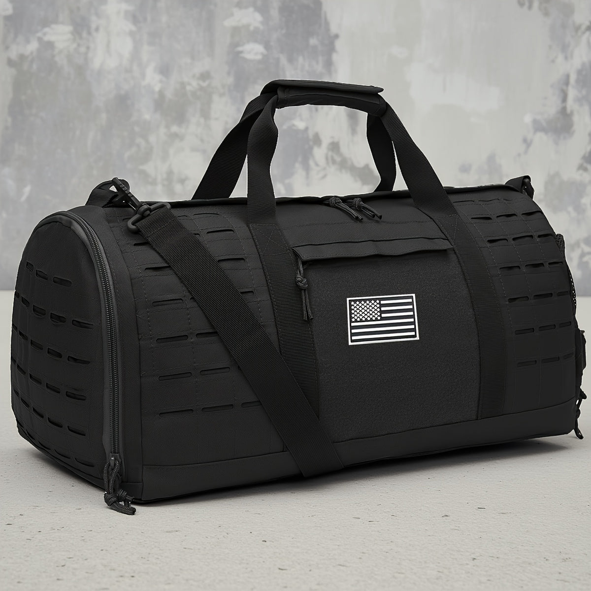 40L Tactical Duffel Bag with Shoe Compartment and MOLLE, Heavy-Duty Gym Weekender for Men's Sports Gear, Work and Outdoor Camping Travel