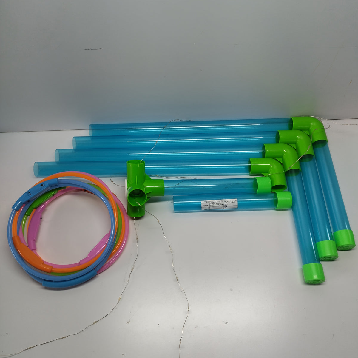 LED Ring Toss Lawn Game with Light-Up Rings for Backyard Play