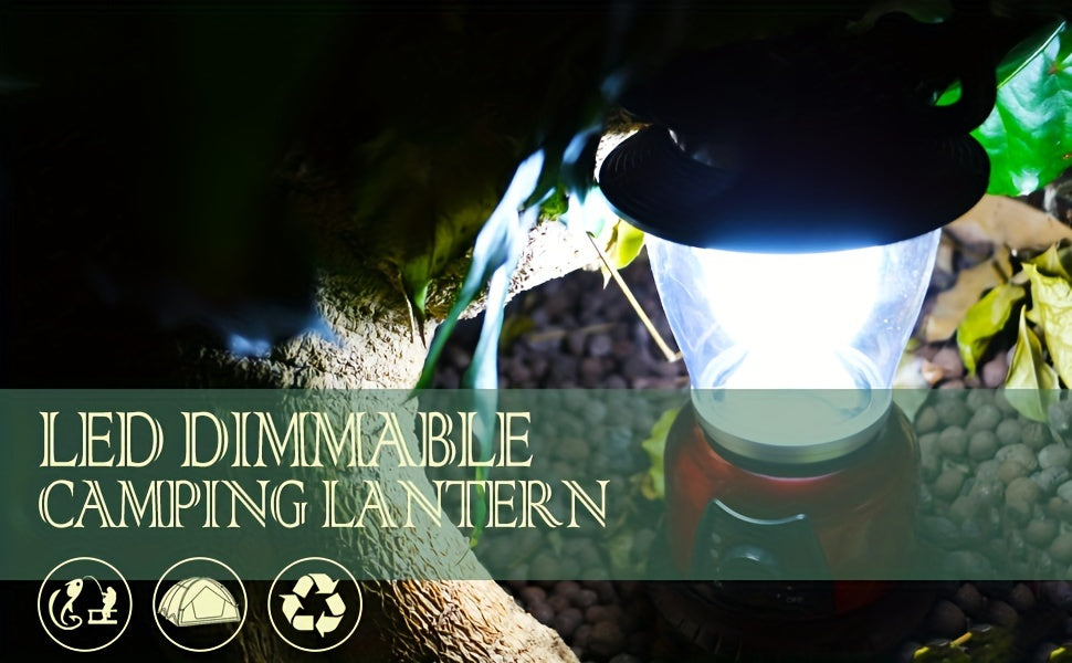 Dimmable COB LED Lanterns 4-Pack, Battery-Powered Portable Lights in Grey or Red for Hiking, Repairs and Power Outages, Batteries Not Included