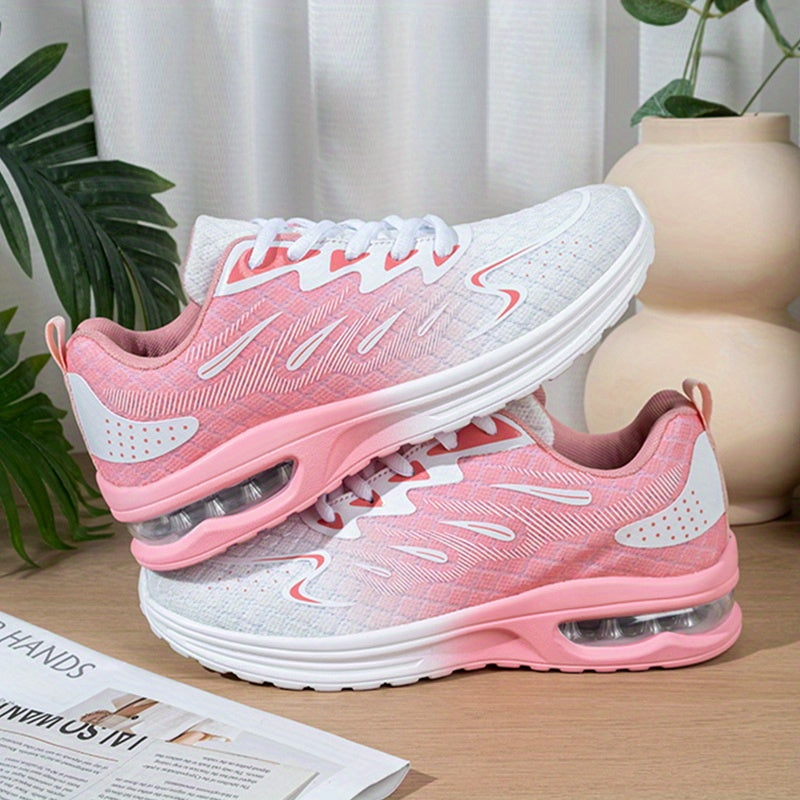 Women's Mesh Walking Shoes with Air Cushion and Arch Support, Lightweight Breathable Running Sneakers for Casual Wear and Gym Workouts