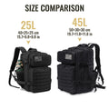 25L or 45L Travel Backpack with MOLLE-Style Webbing