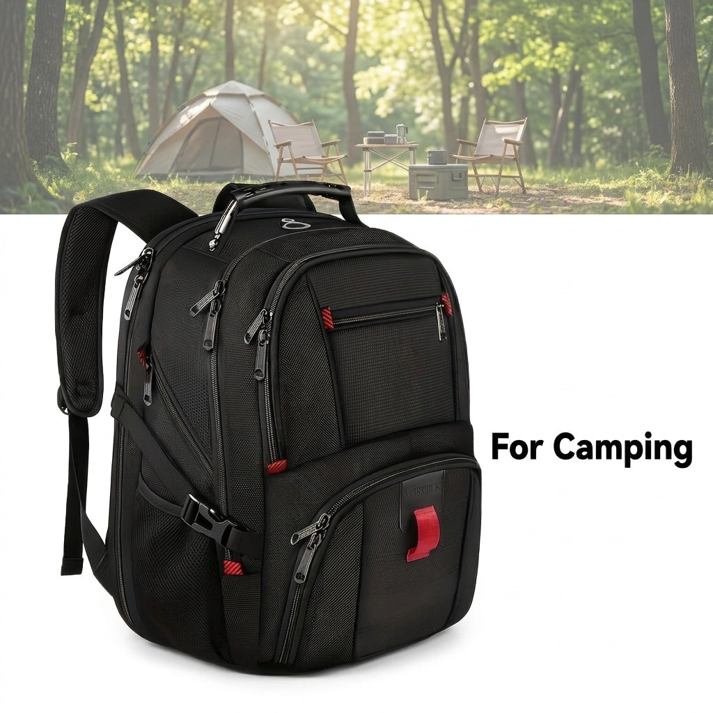 17-Inch Laptop Travel Backpack with Three Main Compartments, Padded Computer Storage and Mesh Shoulder Straps for College, Work and Weekend Trips