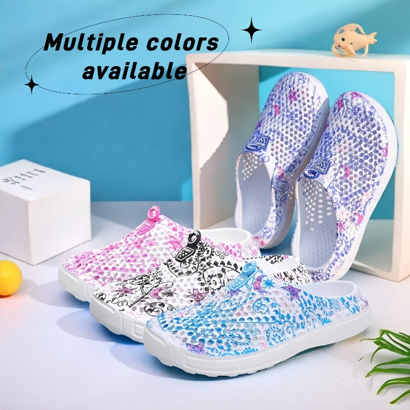 Women's Breathable Clogs in Black, Lightweight Casual Shoes for Everyday Style and Relaxed Outfits, Available in US Sizes 6 to 10.5