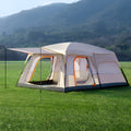 4–6 Person Camping Tent in Quicksand Golden, Portable Outdoor Shelter with Listed Sunshade and Mosquito Protection for Family and Group Campsite Trips