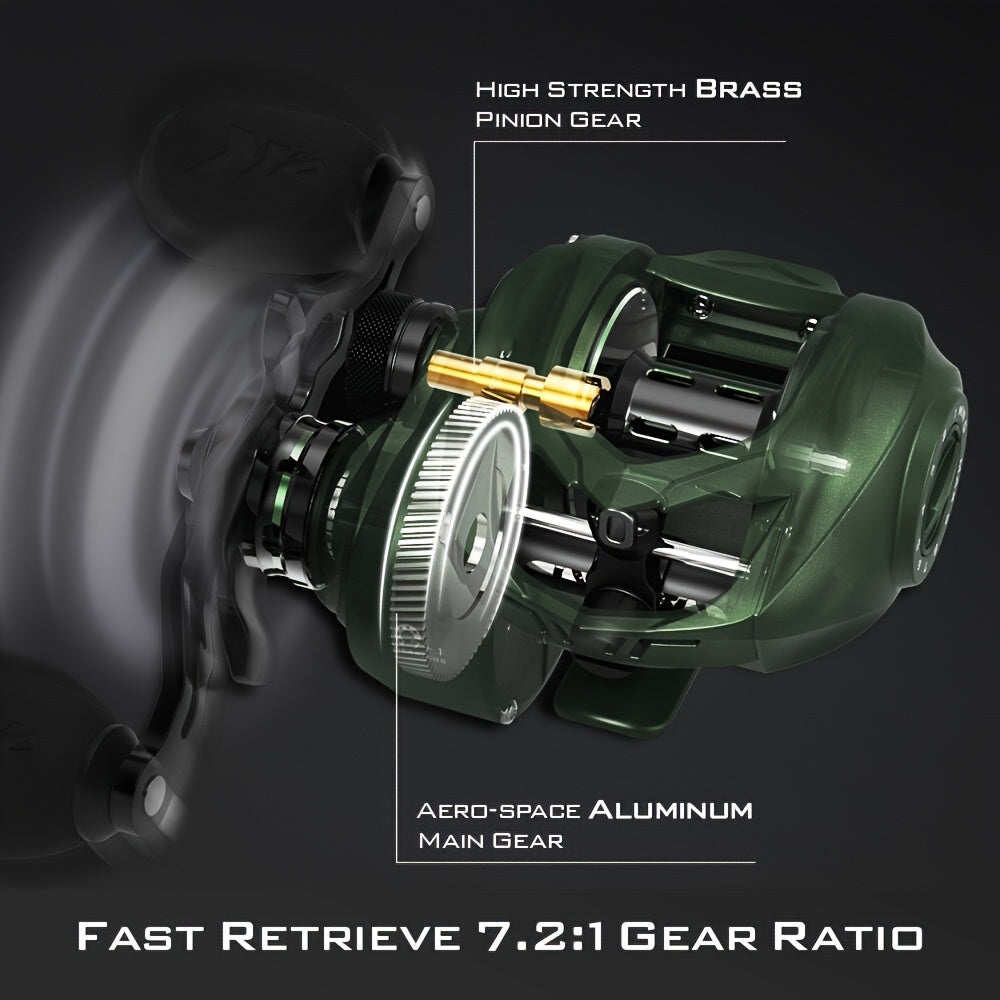 High-Speed Fishing Reel for Saltwater and Freshwater Angling, Aluminum Alloy and Plastic Construction with Left-Hand and Right-Hand Style Options