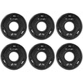 2.5 lb Cast Iron Weight Plates 6-Pack by CAPHAUS, Black 2-Inch Grip Plates for Compatible Bars, Home Gym Strength Training and Resistance Workouts