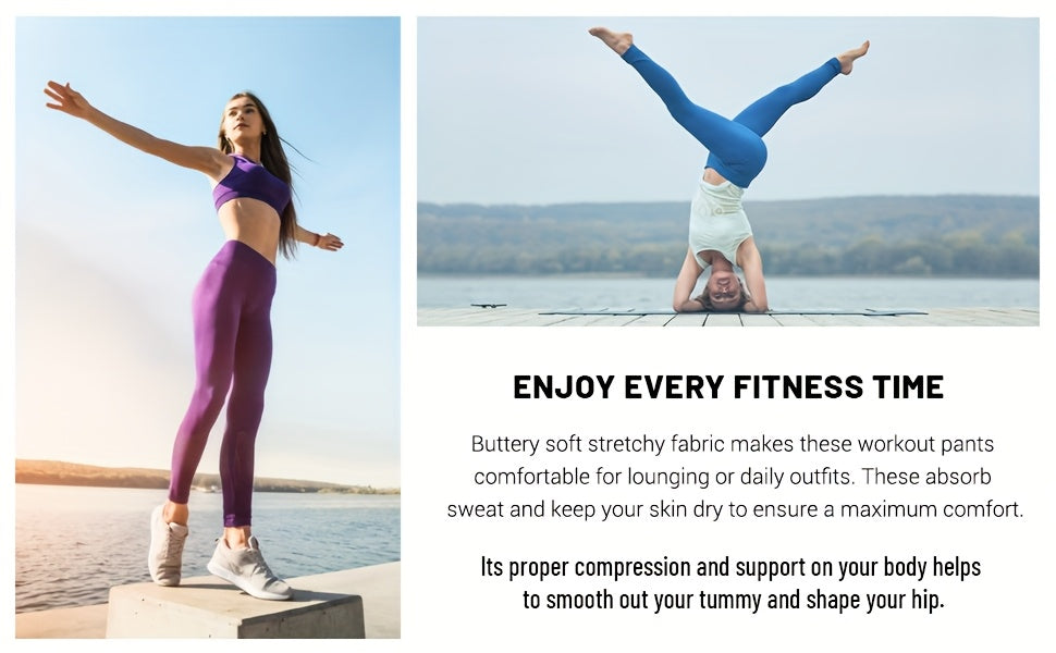 4-Pack Women's High-Waisted Capri Workout Leggings with Side Pockets, PRO-FiT Stretch Yoga and Running Pants in Mixed Color, XXL