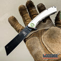 Cleaver Pocket Knife with Folding Stainless Steel Blade, Outdoorsman 7.75-Inch Listed Size for Everyday Cutting, Camping and Bushcraft Tasks