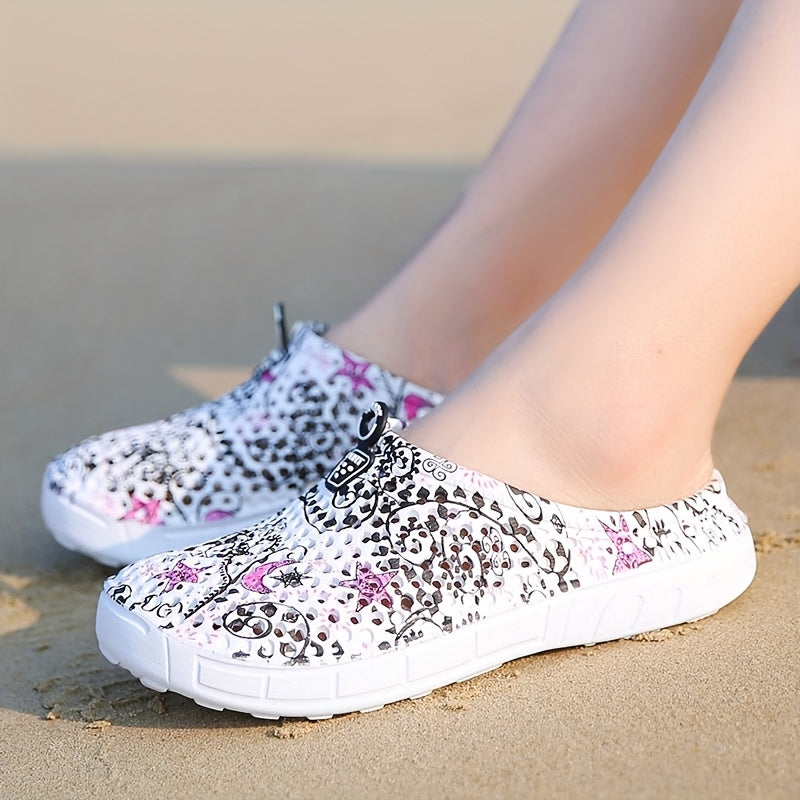 Women's Breathable Clogs in Black, Lightweight Casual Shoes for Everyday Style and Relaxed Outfits, Available in US Sizes 6 to 10.5