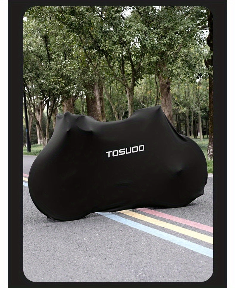 Dustproof Bicycle Cover in Black, Full Bike Protective Cover for Road and Mountain Bikes, Cycling Storage Accessory for Between-Ride Care