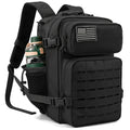 MOLLE Travel Backpack 6.6 Gallon, Tactical-Style Daypack with 180° Flat Opening, Laptop Compartment and Dual Cup Holders for Hiking and Gym Trips