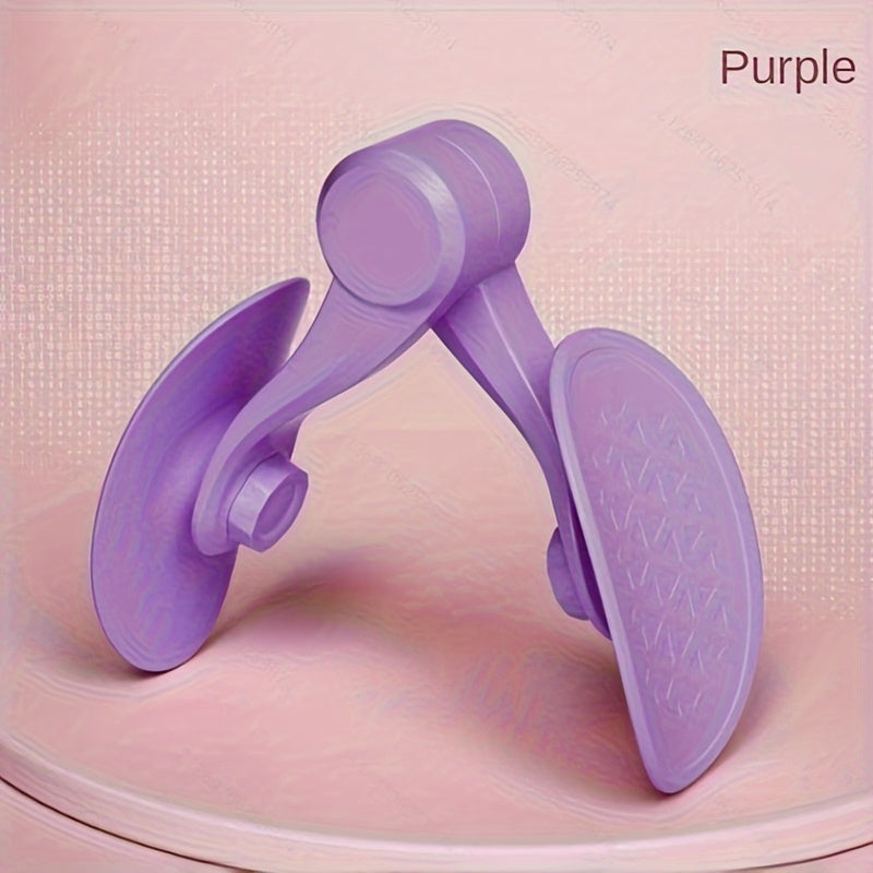 Inner Thigh Exerciser for Home Workouts, Non-Electric ABS Fitness Equipment in Purple or Pink for Controlled Lower-Body Exercise Routines