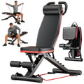 Folding Roman Chair Weight Bench, Multi-Function Home Gym Fitness Bench with Reinforced Frame, Thick PU Cushion and Adjustable Model Options