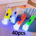 Mini Flashlights Bulk 40-Pack in Assorted Colors, 40-Lumen Pocket Lights with Included Button Batteries for Party Favors and Holiday Gifts