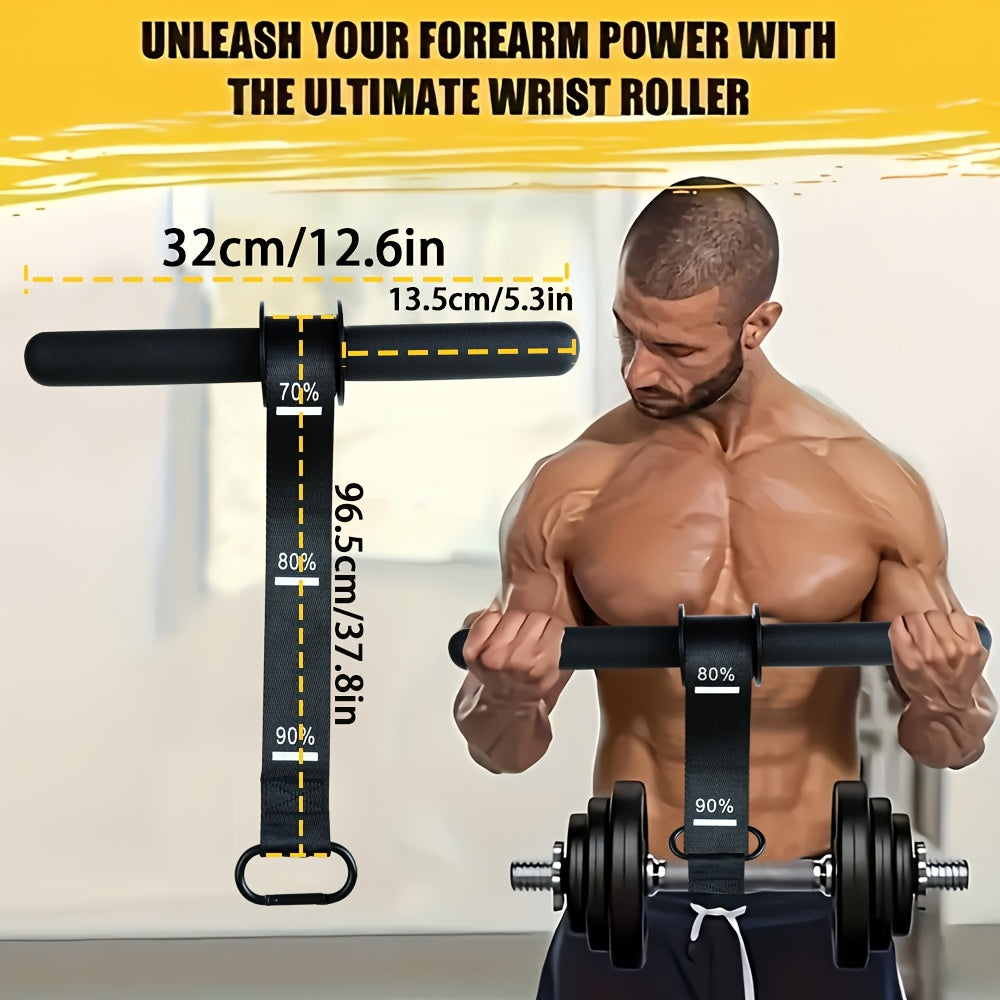 Wrist and Forearm Strengthener Training Bar, Single Iron Exercise Tool with No Power Required for Home Gym Workouts and Sports Fitness Routines