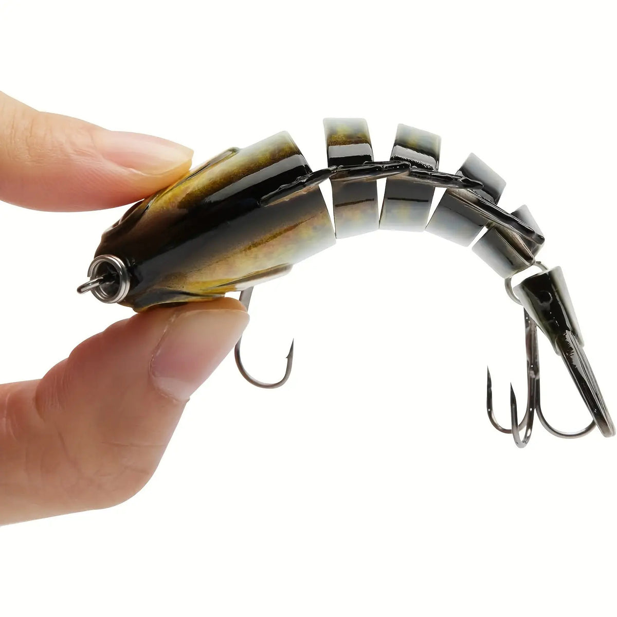 4-Pack Multi-Joint Panfish Fishing Lures with Treble Hooks