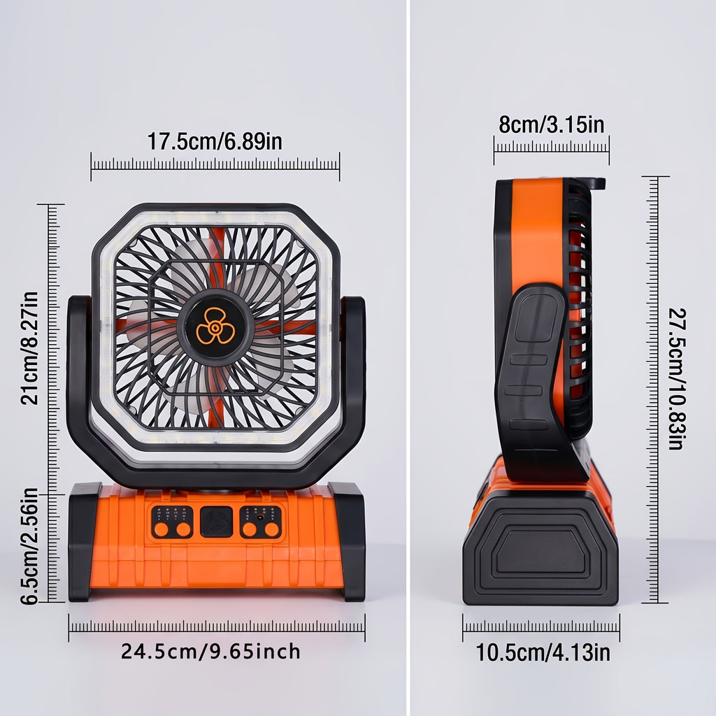 20,000 mAh Camping Fan with Light and Tent Hook