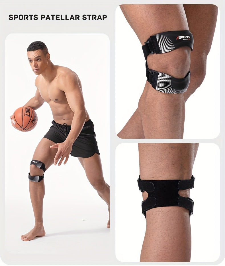 Compression Knee Brace Set, 2-Piece Adjustable Support for Women and Men, Fitness Equipment for Running, Basketball and Weightlifting
