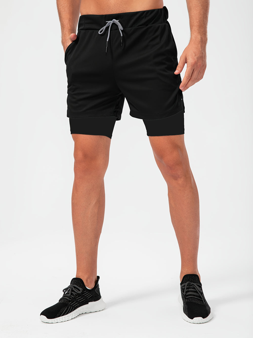Men's 2-in-1 Running Shorts, 2-Piece Color Sets