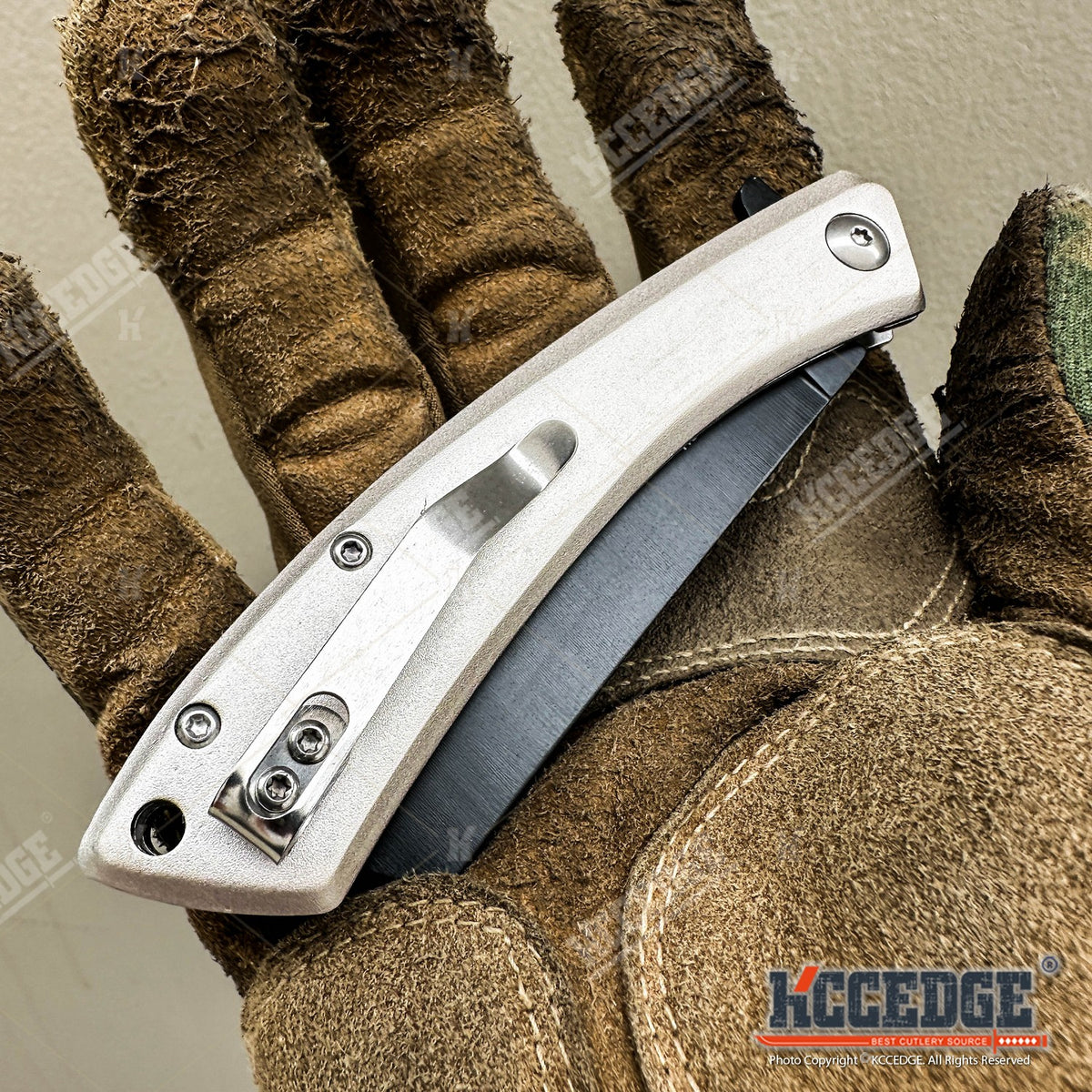Cleaver Pocket Knife with Folding Stainless Steel Blade, Outdoorsman 7.75-Inch Listed Size for Everyday Cutting, Camping and Bushcraft Tasks