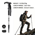 Adjustable Trekking Pole, Single 3-Section Aluminum Alloy Hiking Stick with Shock Absorption for Trails and Mountain Walks, Five Color Options
