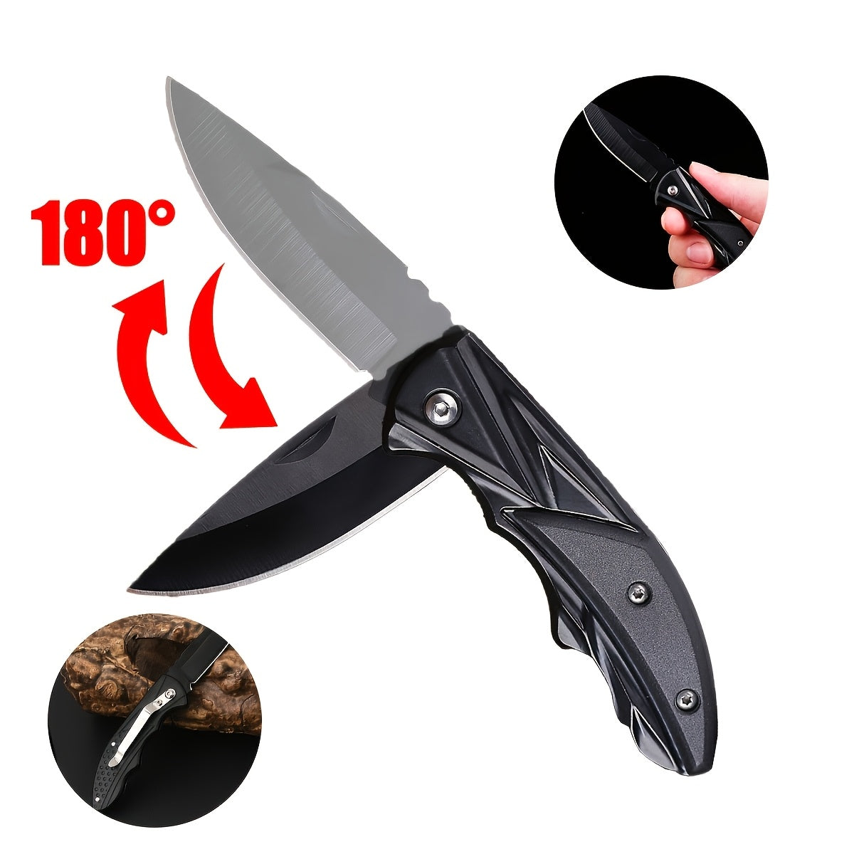 2-Piece Survival Kit with USB Rechargeable Flashlight and Folding Pocket Knife, Clip-On Outdoor Tools with Optional Fire-Starting Version