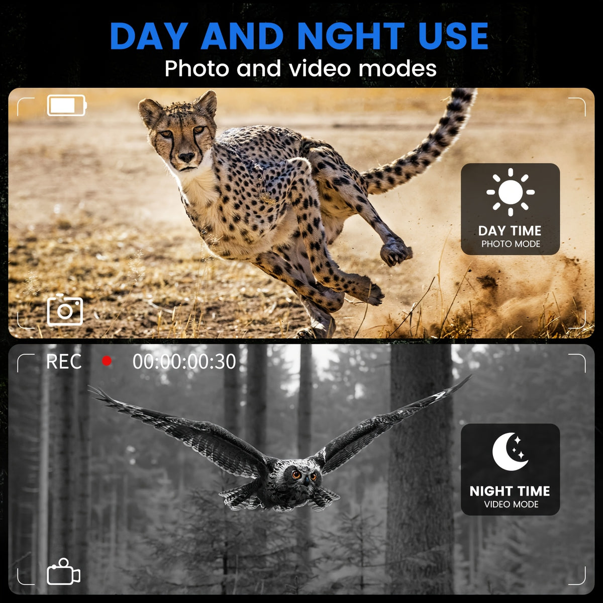 Handheld Night Vision Monocular with Infrared Viewing, Listed 720P Camera for Hunting, Camping and Wildlife Observation, Optional 32GB Card Bundle