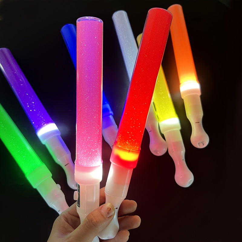 LED Glow Sticks 8-Pack in Random Colors, Flashing LED Light Sticks for Concerts, Weddings, Party Gatherings and New Year Night Celebrations