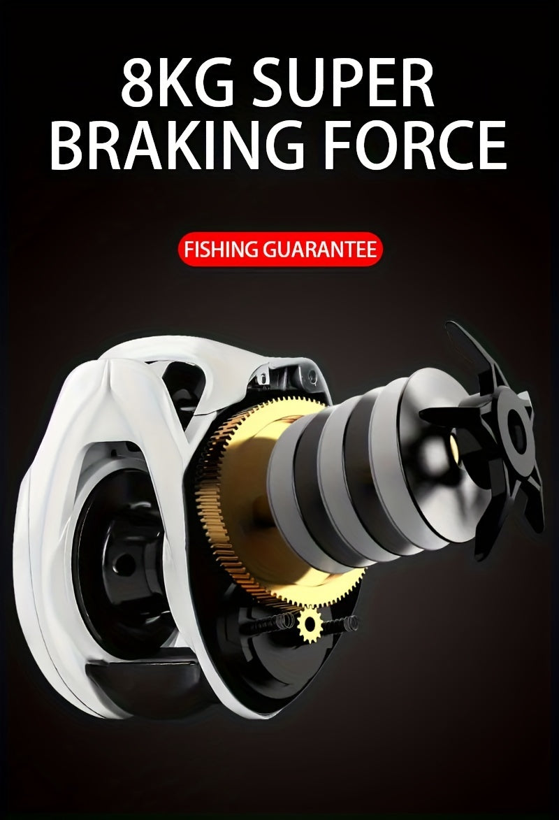 6.3:1 Baitcasting Reel AW200 Series with 18 lb Max Drag, AW200-L and AW200-R Model Options for Freshwater and Saltwater Fishing
