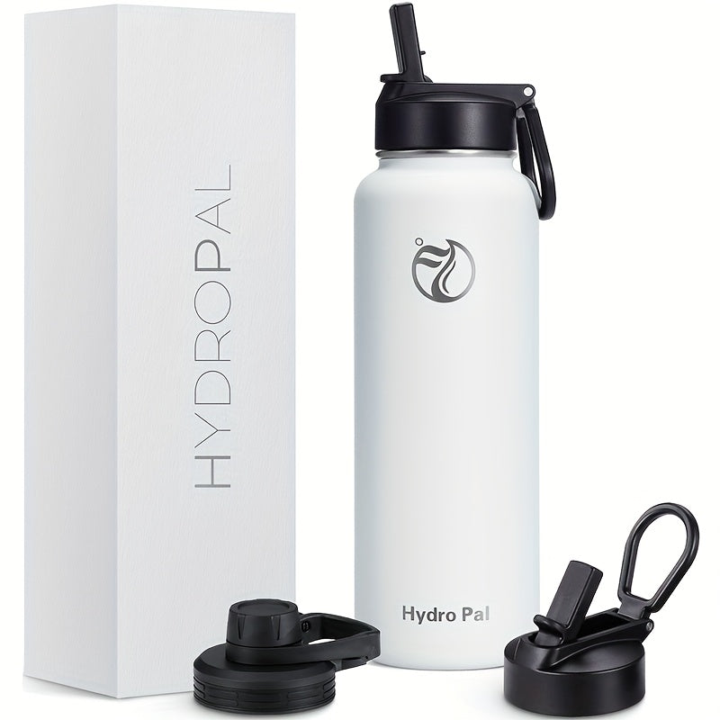 40 oz Insulated Stainless Steel Water Bottle with Chug and Straw Lids
