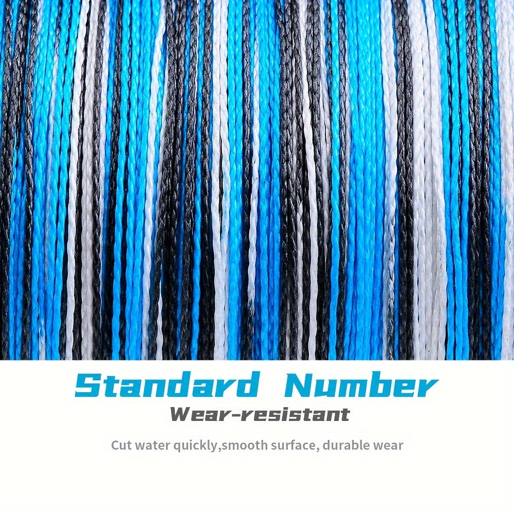 1094-Yard Braided Fishing Line with 4-Strand Construction, Abrasion Resistance and Listed Zero Stretch, 6–80 lb Test in Gray, Green and Camouflage Options