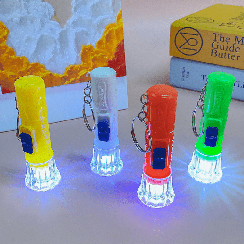 Mini Flashlights Bulk 40-Pack in Assorted Colors, 40-Lumen Pocket Lights with Included Button Batteries for Party Favors and Holiday Gifts