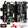 28-in-1 Survival Equipment Set with Tactical Knife and Outdoor Tools, Magnesium Rod and Flint for Hiking Adventures and Father's Day Gifts