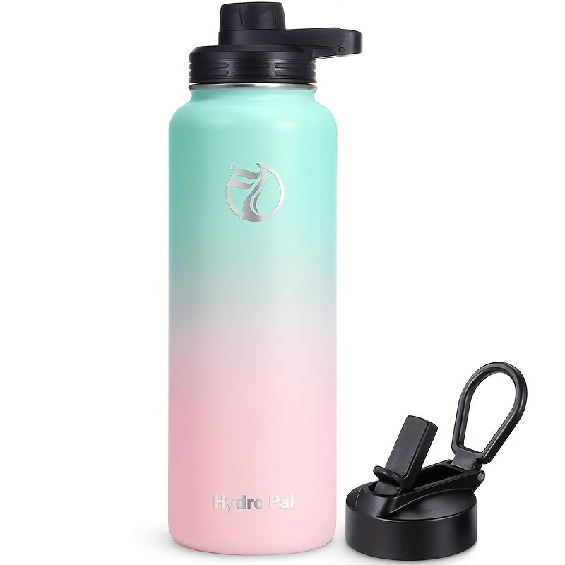 40 oz Insulated Stainless Steel Water Bottle with Chug and Straw Lids