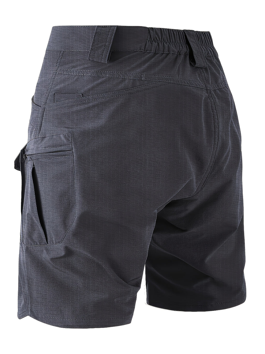 Multi-Pocket Cargo Shorts for Men, Breathable Quick-Dry Tactical-Style Work Shorts in Black, Khaki, Grey or Fern Green for Everyday Outdoor Wear