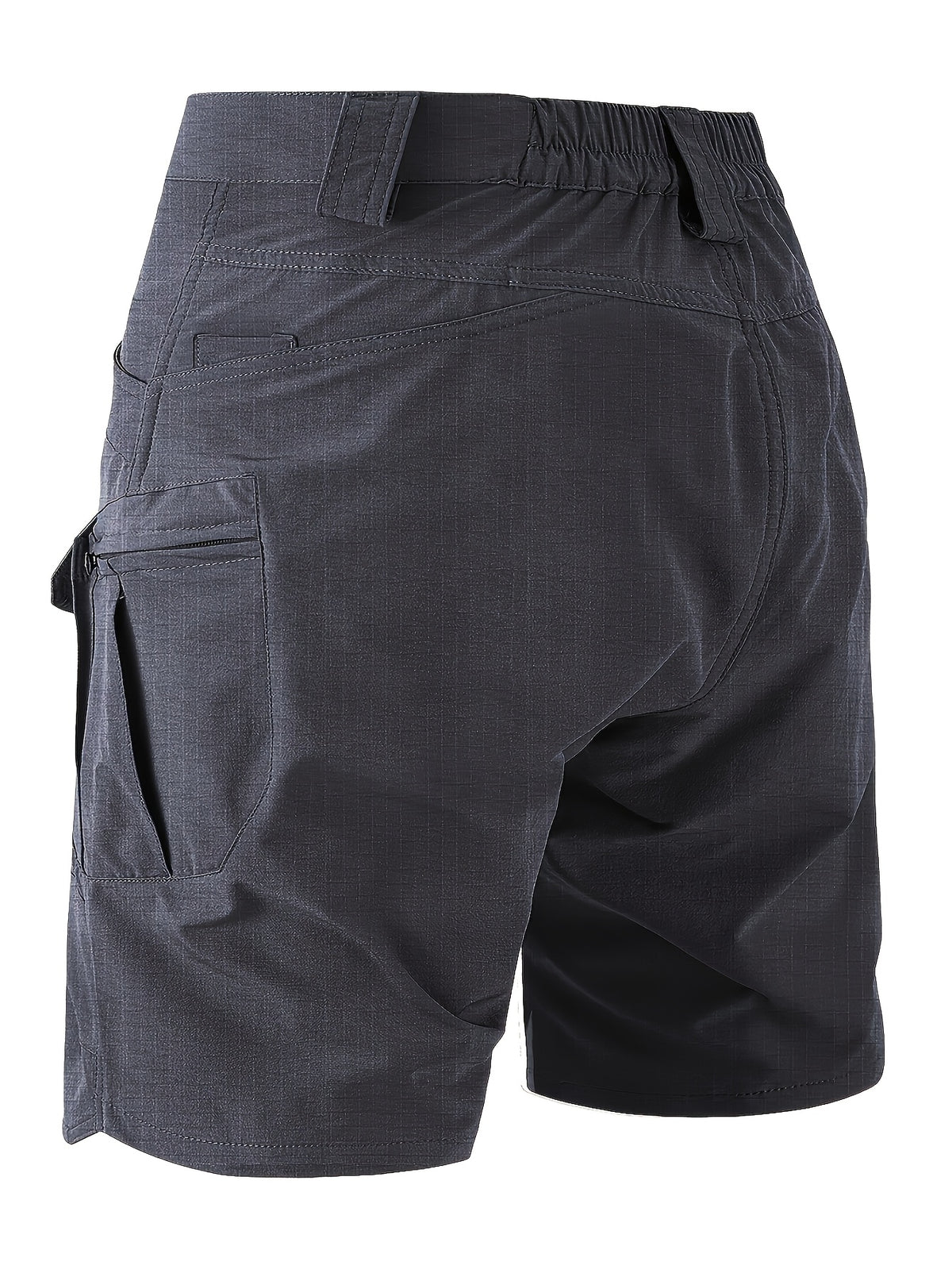Multi-Pocket Cargo Shorts for Men, Breathable Quick-Dry Tactical-Style Work Shorts in Black, Khaki, Grey or Fern Green for Everyday Outdoor Wear