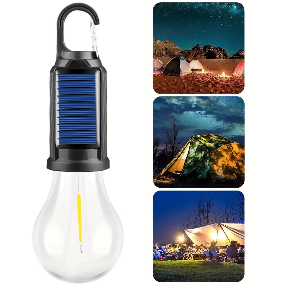 2-Pack Solar and USB Rechargeable LED Camping Lanterns with Hooks