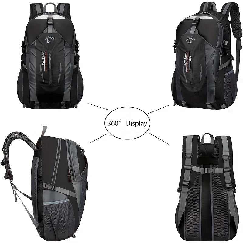 36.6L Travel Backpack for Men and Women, Outdoor Hiking and School Day Bag with Laptop Carry Use in Black, Red, Blue or Orange Color Options