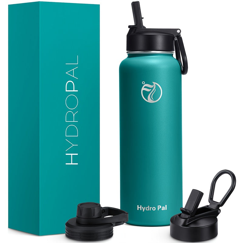 40 oz Insulated Stainless Steel Water Bottle with Chug and Straw Lids