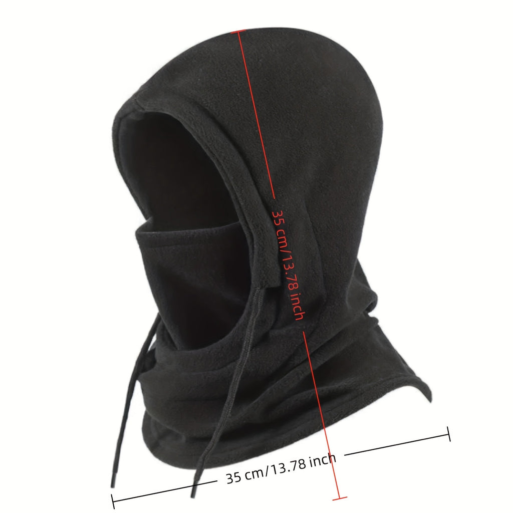 Fleece-Lined Winter Beanies for Men 2-Pack, Black Stretch Knit Thermal Skull Caps with Soft-Touch Comfort for Cold-Weather Clothing and Everyday Wear