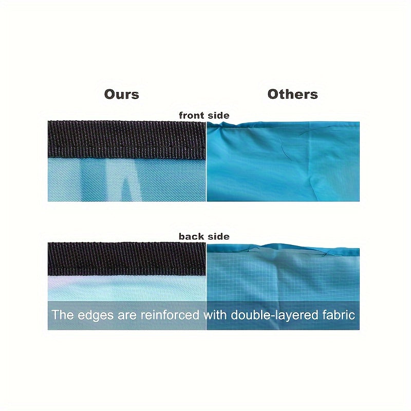 Sandproof Beach Blanket 79 x 83 Inches for 1-4 Adults, Blue Lightweight Quick-Drying Nylon Picnic Mat for Travel, Camping and Hiking