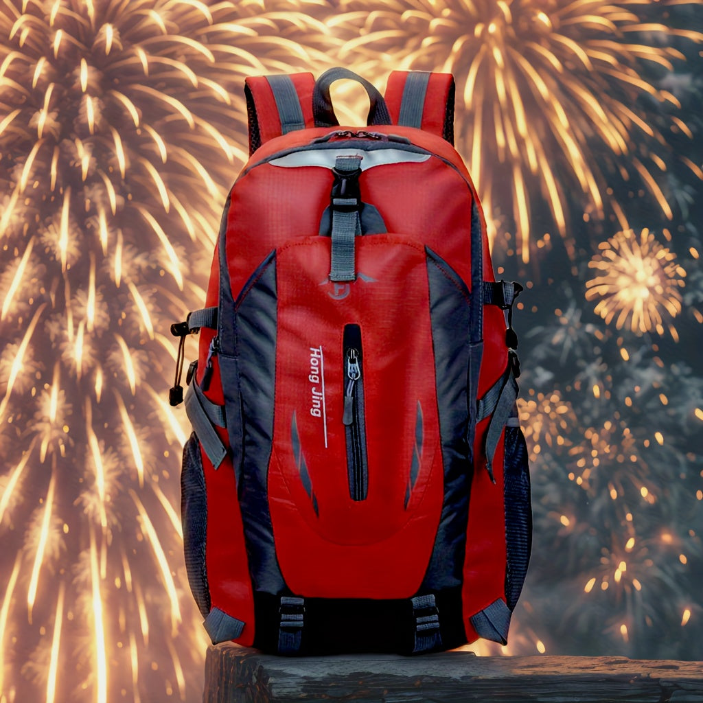 6.82-Gallon Hiking Backpack for Outdoor Trips and Travel, Mountaineering-Style Sports Pack in Red, Blue, Black or Orange Color Options