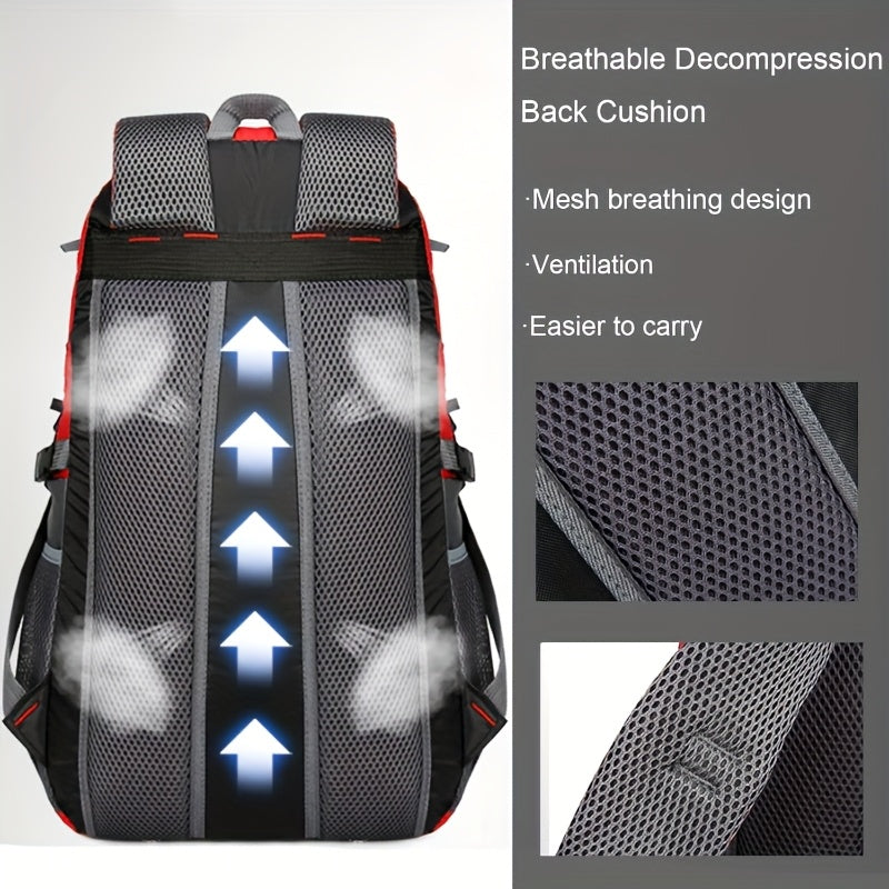 38L Hiking Backpack with Padded Shoulder Straps and Multiple Compartments, Lightweight Outdoor Pack for Camping, Trail Trips and Travel