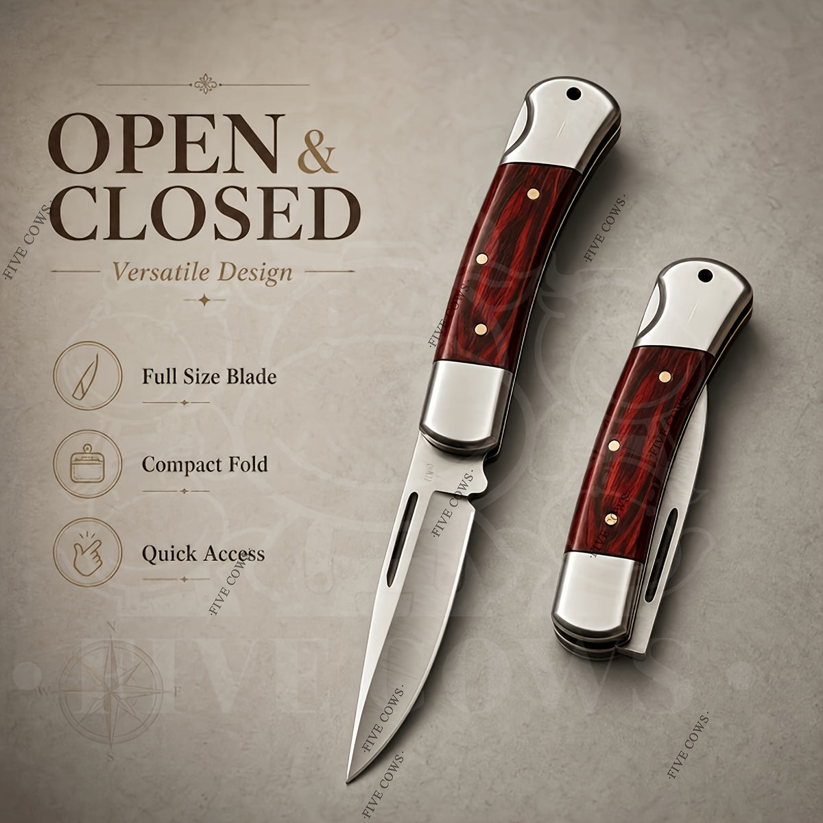 Red Folding Utility Knife with Spearhead Blade and Ergonomic Handle, Lightweight Portable Cutting Tool for Adult Camping and Precision Tasks