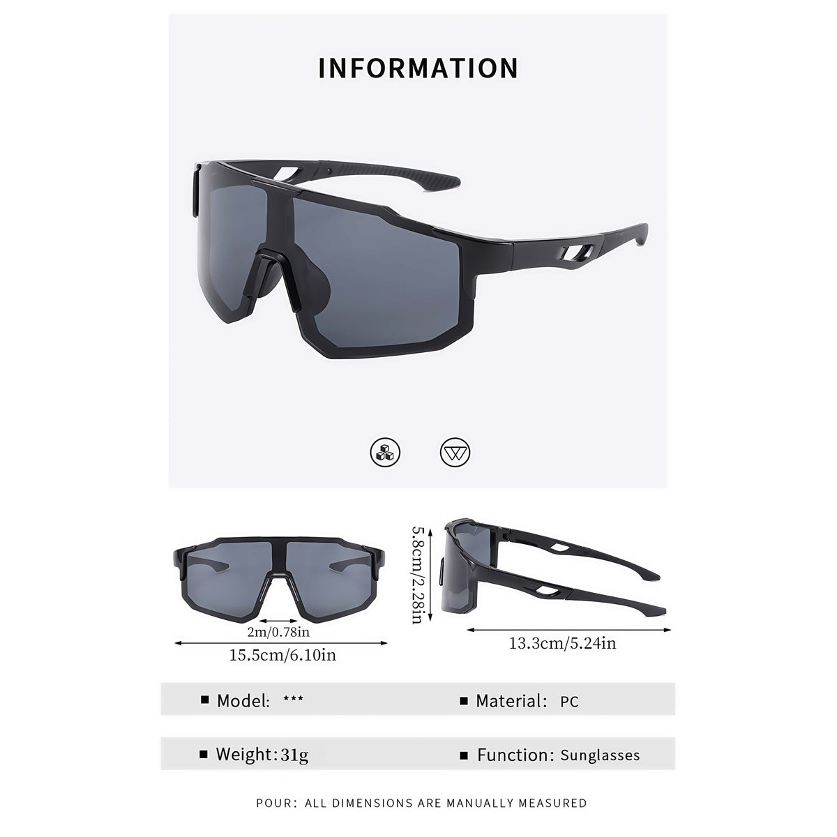 6-Piece Cycling Glasses Set for Men and Women, Outdoor Sports Eyewear with Eight Style Combinations for Mountain Biking and Everyday Rides