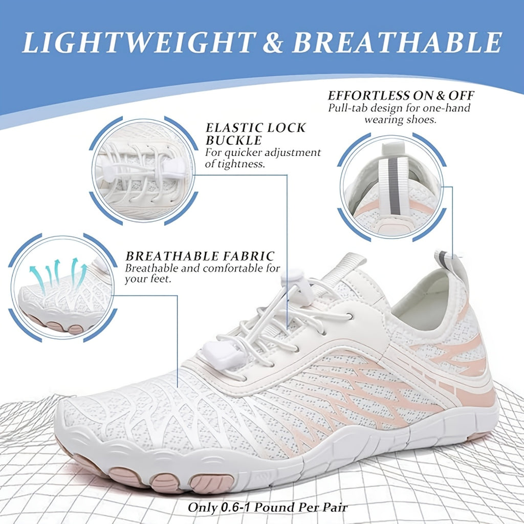 Beach and Pool Water Shoes for Women, Barefoot-Style Casual Swim Footwear with Nine Color Options and Listed US Sizes 6–11 for Seaside Days