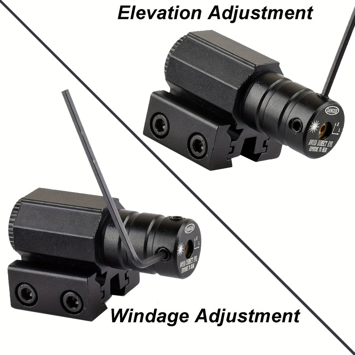 Compact Red Laser Sight with Rail Mount, Class IIIA AG13 Battery-Powered Accessory with Listed Output up to 5 mW for Hunting Gear Collections