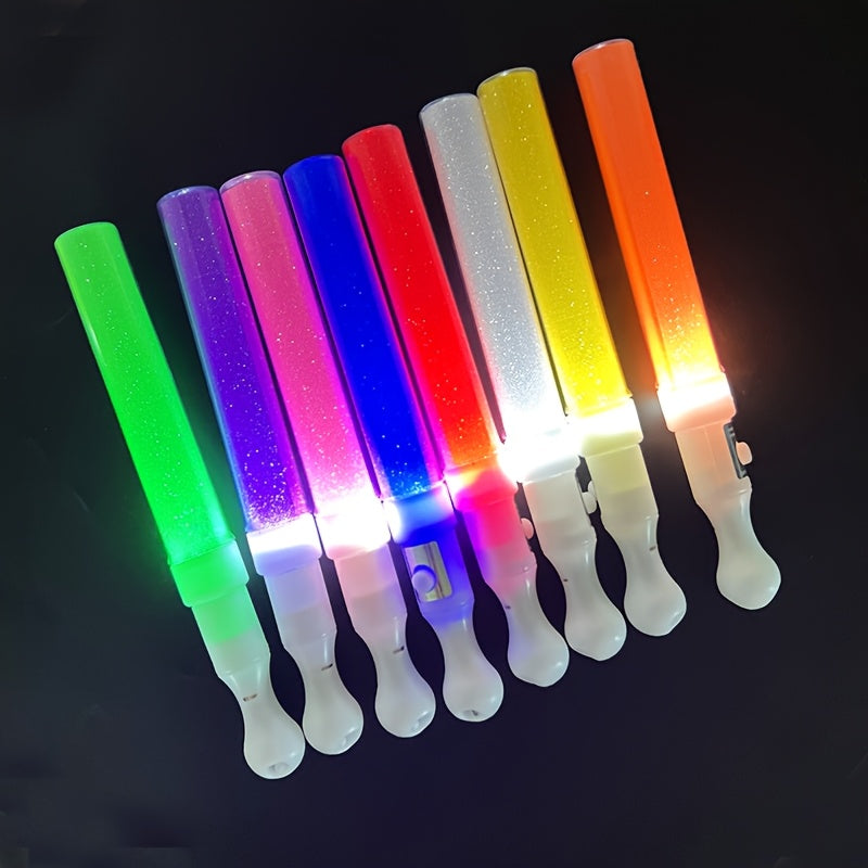 LED Glow Sticks 8-Pack in Random Colors, Flashing LED Light Sticks for Concerts, Weddings, Party Gatherings and New Year Night Celebrations
